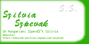 szilvia szpevak business card